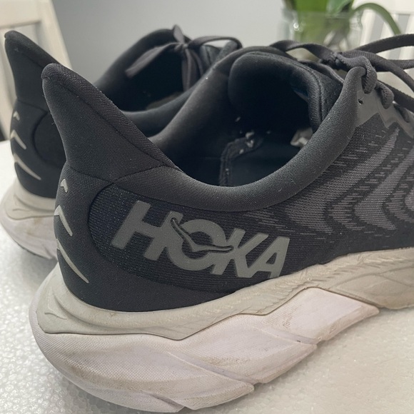 Hoka One One Mens Arahi 6 1123194 BWHT Black Running Shoes Sneakers Size 12 D - Picture 3 of 10